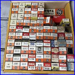 104 Vintage Mixed Lot Radio Tubes with Original Boxes Various Sizes Electronics