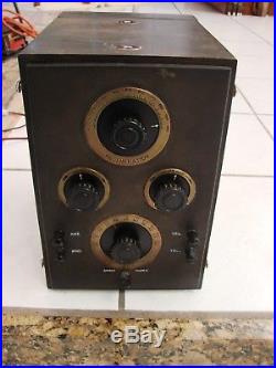 1923 Cutting And Washington 12A Teledyne Vintage Dry Battery Radio with UV99 Tubes