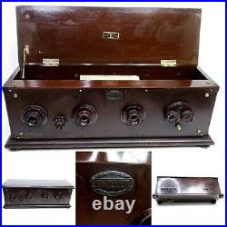 1924 Vtg Atwater Kent Model 20 Tube Radio Receiving Set Deluxe Cabinet No Tubes