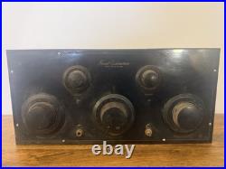 1925 Freed-Eisemann FE-15 Neutrodyne 5-Tube Radio + Extra Tubes Knobs Untested
