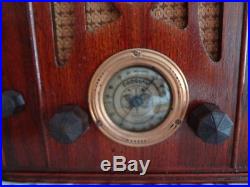 1935 CROSLEY 515 ANTIQUE WOOD VINTAGE TUBE RADIO ART DECO TABLE TOP MODEL