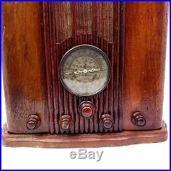 1935 Vintage Chanticleer All Wave Wooden Tombstone Radio Chanticleer Radio Co