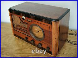 1936 Restored Vintage Sears Silvertone AM & SW Table Radio with Tuning Eye