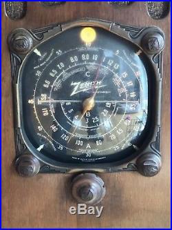 1937 Vintage Zenith Tombstone Radio Model 10-S-130 10S130 WORKING CONDITION