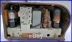 1938 EMERSON Ingraham ART DECO Vintage AX-212 BULLSEYE Wood Antique Tube Radio