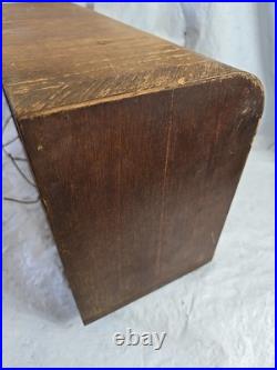 1938 Truetone Model D719 Vintage AM 4 Tube Radio Wood Cabinet Restorative