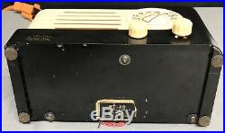 1939 Philco Transitone vintage BLACK bakelite vacuum tube radio