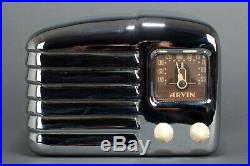 1939 Vintage Art Deco Chrome ARVIN Model #502 Tube Radio