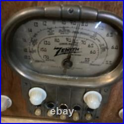 1939 Vintage Zenith Radio 5 S319 Wood Cabinet Tabletop Tested Works Beautifully