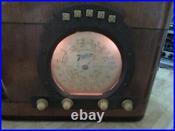 1939 Zenith Stars and Stripes 6S322. 6-S-322 Art Deco Radio For Restoration