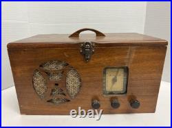 1940's Vintage Meissner Wooden Tube Radio Model K9 10-1199
