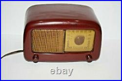 1940's Vintage Philco Transitone Maroon Table Radio Model 48-225 Works