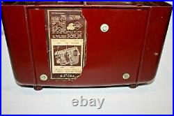 1940's Vintage Philco Transitone Maroon Table Radio Model 48-225 Works