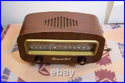 1940s NICE VINTAGE PACKARD BELL STATIONIZED 602 TUBE RADIO DECO LOOKING PRE MP4