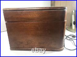 1940s Vintage Philco Tube Radio and Record Player, Wooden Case, Model 46-1203