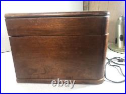 1940s Vintage Philco Tube Radio and Record Player, Wooden Case, Model 46-1203 1940s Vintage Philco Tube Radio and Record Player, Wooden Case, Model 46-1203