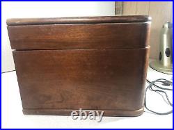 1940s Vintage Philco Tube Radio and Record Player, Wooden Case, Model 46-1203 1940s Vintage Philco Tube Radio and Record Player, Wooden Case, Model 46-1203