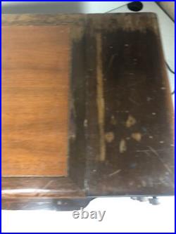 1940s Vintage Philco Tube Radio and Record Player, Wooden Case, Model 46-1203 1940s Vintage Philco Tube Radio and Record Player, Wooden Case, Model 46-1203