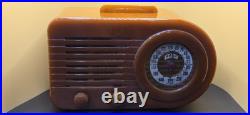 1945 FADA 1000 BULLET CATALIN RADIO Rare Butterscotch Turns On Light Works