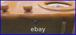 1945 FADA 1000 BULLET CATALIN RADIO Rare Butterscotch Turns On Light Works