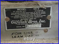 1946 Gilfillan Radio Model 66-A Vintage Tube AM Radio Claro Walnut Cabinet