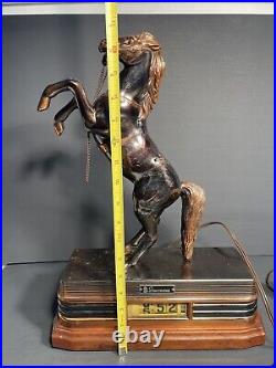 1947 Abbotwares Western REARING HORSE With COWBOY Rare Vintage Clock