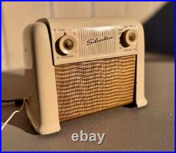 1947 Silvertone 8000 Mini Table Top Tube Radio Vintage Restored With Bluetooth