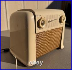 1947 Silvertone 8000 Mini Table Top Tube Radio Vintage Restored With Bluetooth