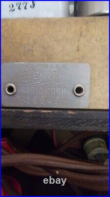 1947 Vintage Zenith Model 8G005Y Trans Oceanic Radio Tested and Working