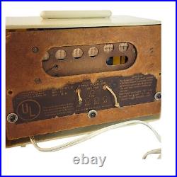 1948 Packard Bell Tube Radio AM Plaskon 5DA Vintage Ivory Tabletop Works