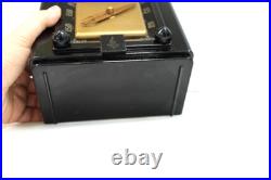 1949 ANTIQUE CRACK FREE OLD Emerson Clockette EBONY vintage tube radio WORKING