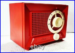 1950 Lang Plastic Mid Century Atomic Age AM Vintage Radio Restored Excellent
