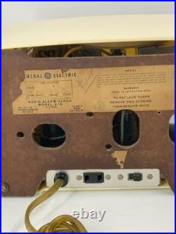 1950's Vintage GE model 518 AM alarm clock tube radio