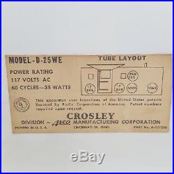 1950's Vintage Retro Crosley Dashboard Table Radio and Clock Work! Tested