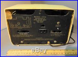 1950's Vintage Tube Clock Radio Alarm Jewel Model 5250 Sessions Movement