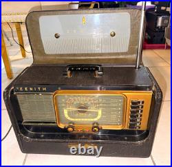 1950s Zenith Trans-Oceanic 600 Tube Radio Shortwave AM Powers On Works Vintage