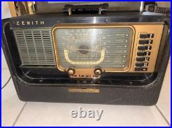 1950s Zenith Trans-Oceanic 600 Tube Radio Shortwave AM Powers On Works Vintage 1950s Zenith Trans-Oceanic 600 Tube Radio Shortwave AM Powers On Works Vintage