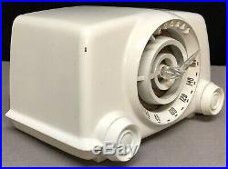 1951 Crosley Bullseye WHITE JETSON era vintage vacuum tube Radio #11-100