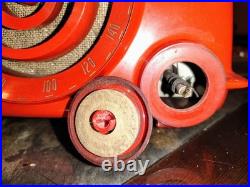 1951 Vintage CROSLEY BULLSEYE AM Tube BAKELITE RADIO 11-103 U Red Orange 1951 Vintage CROSLEY BULLSEYE AM Tube BAKELITE RADIO 11-103 U Red Orange