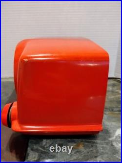 1951 Vintage CROSLEY BULLSEYE AM Tube BAKELITE RADIO 11-103 U Red Orange 1951 Vintage CROSLEY BULLSEYE AM Tube BAKELITE RADIO 11-103 U Red Orange
