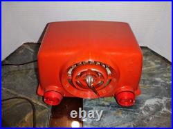 1951 Vintage CROSLEY BULLSEYE AM Tube BAKELITE RADIO 11-103 U Red Orange 1951 Vintage CROSLEY BULLSEYE AM Tube BAKELITE RADIO 11-103 U Red Orange