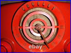 1951 Vintage CROSLEY BULLSEYE AM Tube BAKELITE RADIO 11-103 U Red Orange 1951 Vintage CROSLEY BULLSEYE AM Tube BAKELITE RADIO 11-103 U Red Orange