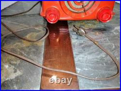 1951 Vintage CROSLEY BULLSEYE AM Tube BAKELITE RADIO 11-103 U Red Orange 1951 Vintage CROSLEY BULLSEYE AM Tube BAKELITE RADIO 11-103 U Red Orange