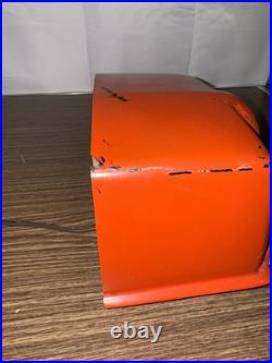 1951 Vintage CROSLEY BULLSEYE AM Tube BAKELITE RADIO 11-103 U Red Orange (As Is)