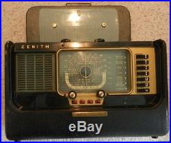 1951 Vintage Zenith Wave magnet Trans-Oceanic radio model H500 working condition
