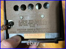 1952 Emerson Bakelite tube Radio AM TableTop Model 737 Series B WORKING NICE VTG