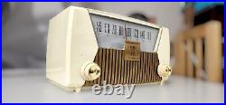 1954 Motorola 62X Dashboard Atomic AM Tube Radio MCM Vintage White Excellent
