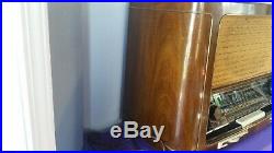 1954 Vintage GRUNDIG MAJESTIC 3045 W 3D Tube Table Top RADIO German Wood Case