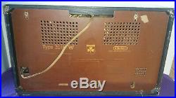 1954 Vintage GRUNDIG MAJESTIC 3045 W 3D Tube Table Top RADIO German Wood Case