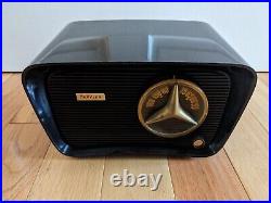 1959 TRAVLER CBS Model 2160 T200 Bakelite Antique Vintage AM Radio Black / Black